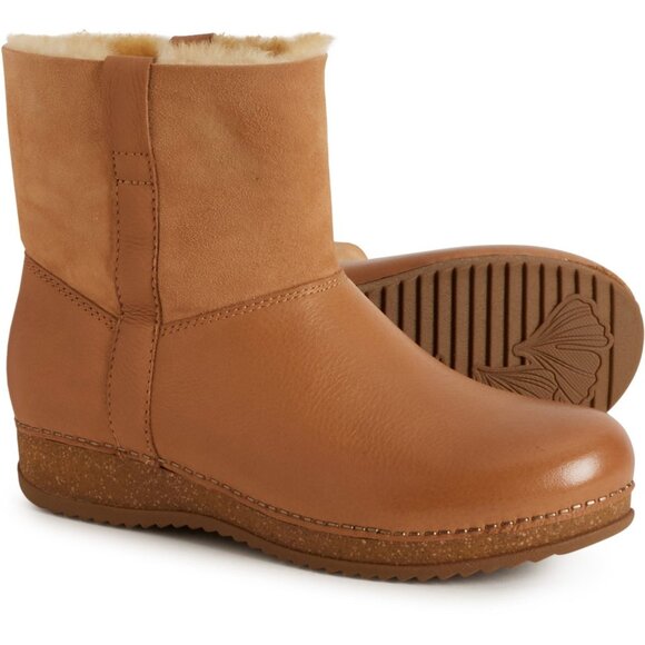 NEW Dansko McKenzie Shearling-Lined Boots - Leather For Women in tan 1025 8s4 - Picture 3 of 9